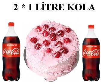Frambuazlı Yaş Pasta ve 2 Litre Cola Avantajı